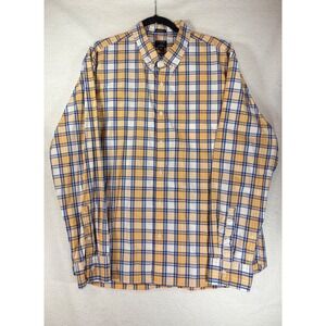 J Crew Slim Untucked Flex Washed Plaid Long Sleeve Button Down Shirt Men XXL